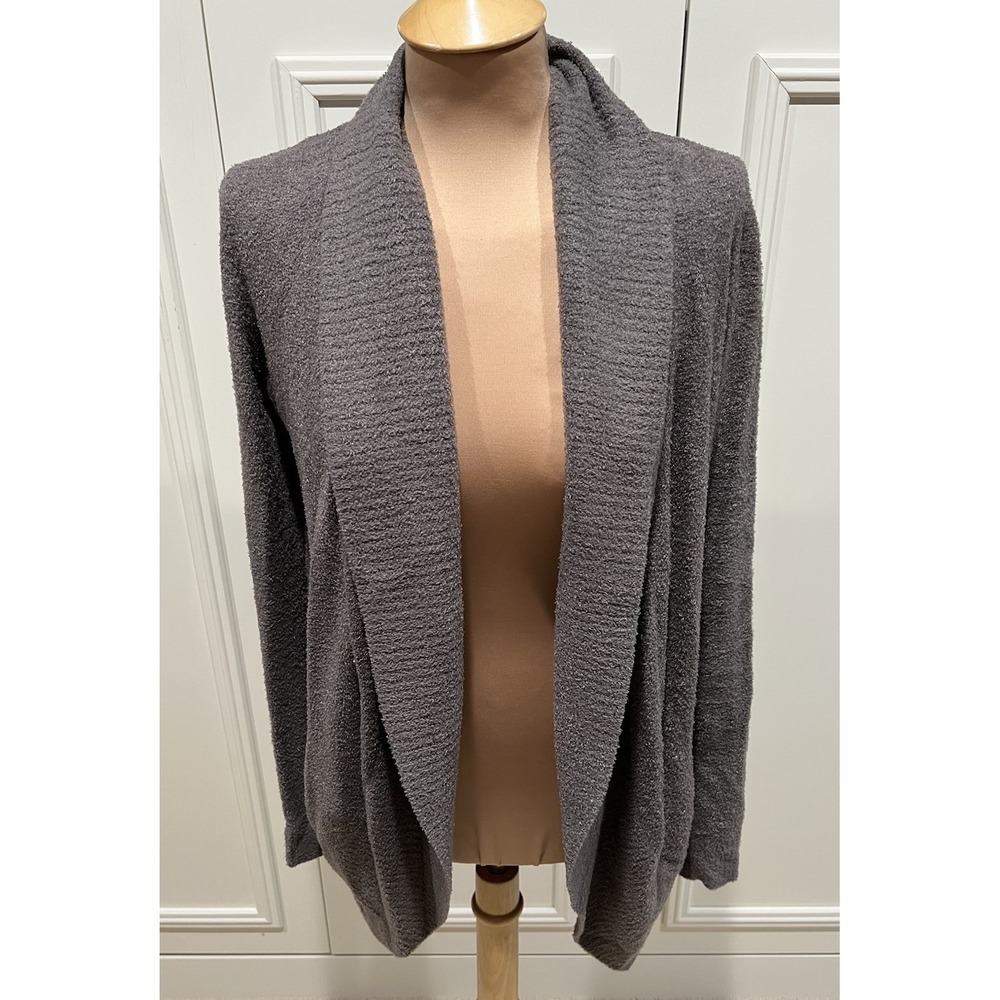 Barefoot Dreams Cozychic Lite Gray Circle Cardigan Sweater Size XS/S Classic